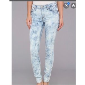 HUDSON Nico Mi-Rise Super Skinny Acid Wash Jeans